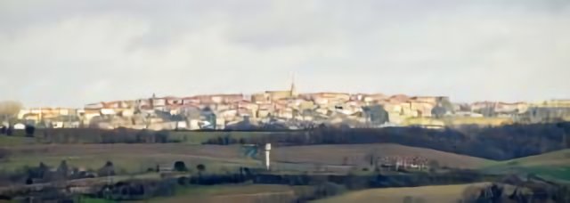 Puylaurens vue des environs d'Aguts