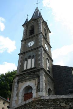 Viane (Tarn) - clocher de l'église Notre-Dame.
