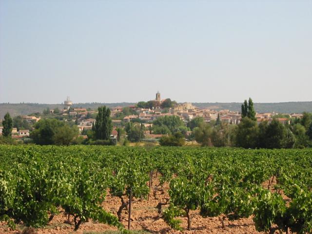 Vue d'ensemble du village de Pourrières (Var) Photo personnelle, prise le 10.08.2003 Cham