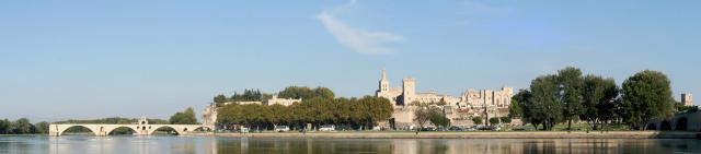 View of Avignon from Ile de la Barthelasse