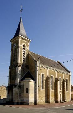 l'église de l'Immaculée Conception à Le Mazeau en Vendée, dans le marais Poitevin.