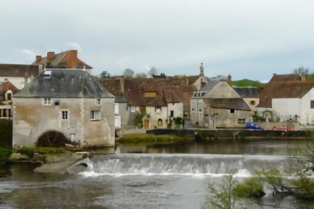 Saint Pierre de Maillé, moulin et chaussée sur la Gartempe