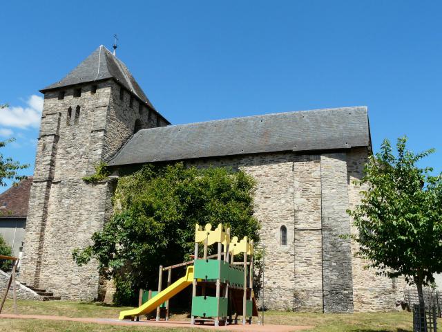 L'église de Glandon, Haute-Vienne, France.