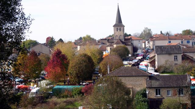 Dournazac le jour de la fête de la châtaigne