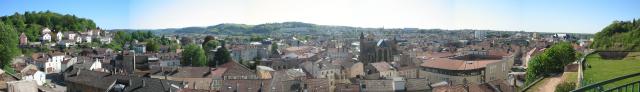 Panorama d'Epinal depuis les ruines du Château. Photographe : Vincent Ricci.
