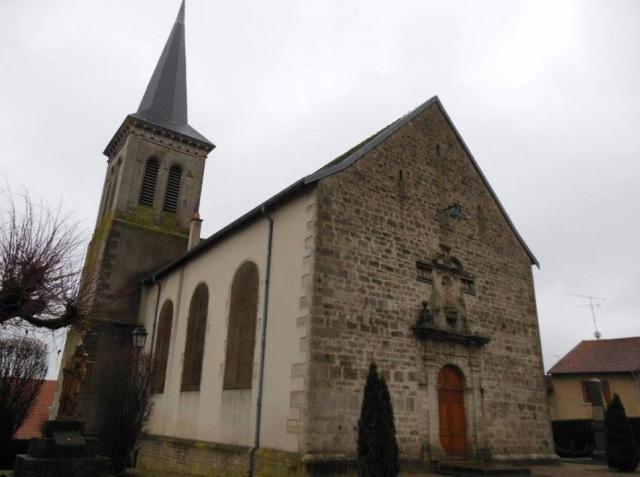 Photographie de l'église Sainte-Colombe (XVIIIe s), de Frebécourt (88).