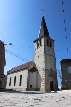 Façade de l'église de Girancourt après sa rénovation
