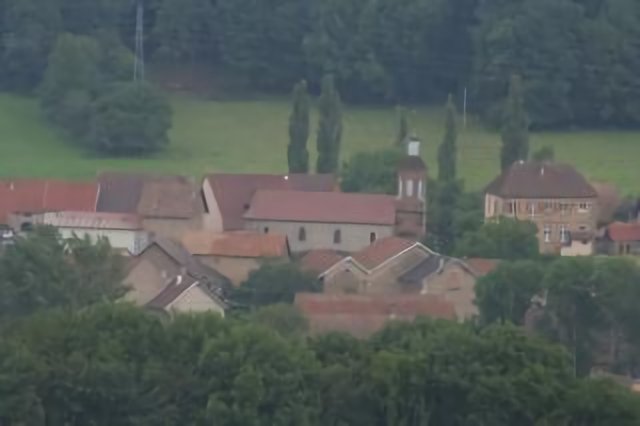 View of the typical village of Banvillars, France