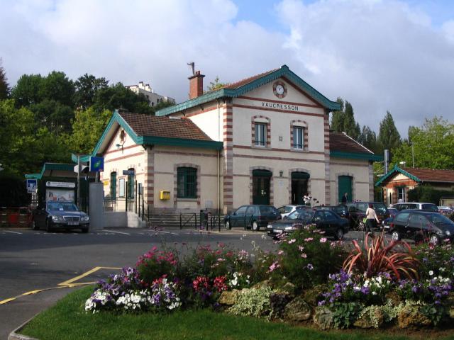 La gare de Vaucresson, Hauts-de-Seine, France.