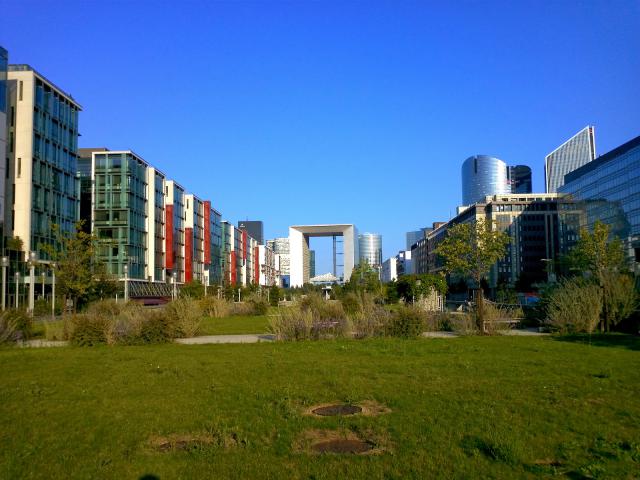 Les Terrasses de Nanterre avec vue sur la Grande Arche