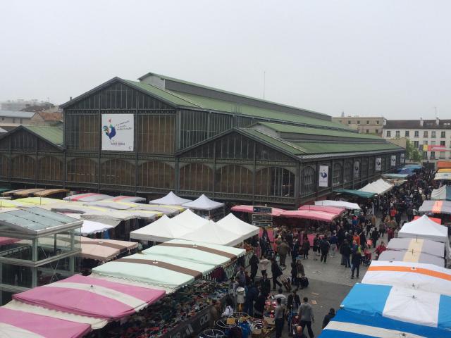 La halle du Marché de Saint-Denis (Seine-Saint-Denis) en juin 2016