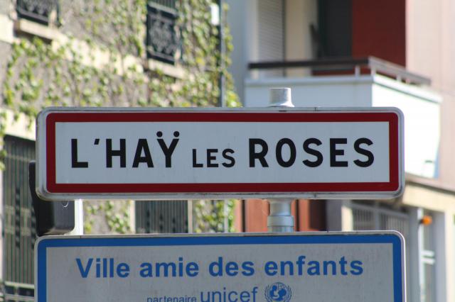 Panneau d'entrée dans L'Haÿ-les-Roses.