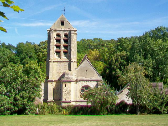 Église Notre-Dame-de-l'Assomption, rue Nationale / rue de l'Église ; façade sud, vue depuis la rue Amédée-de-Caix-de-Saint-Aymour.