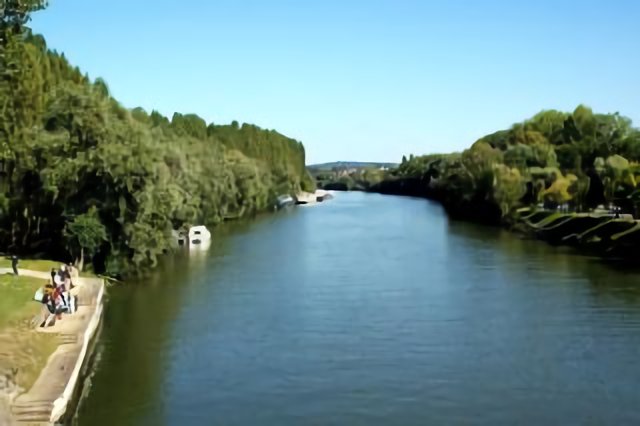 L'oise coté amont du pont