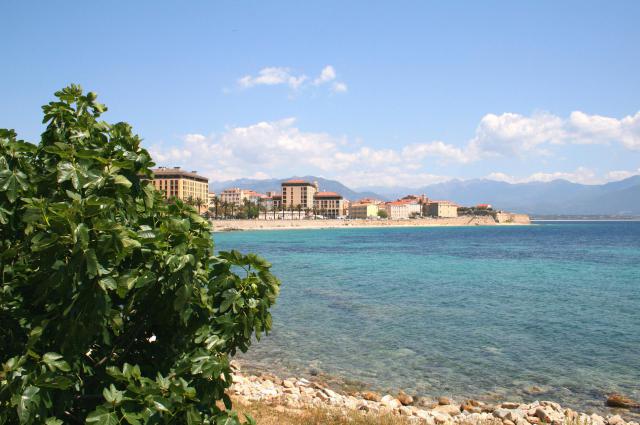 Ajaccio France, la vieille ville vue depuis l'extrémité sud du Boulevard Pascal Rossini.