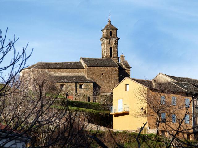 Campana, Castagniccia (Corse) - L'église paroissiale Saint-André