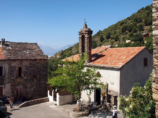 Bustanico, Bozio (Haute-Corse) - Chapelle Saint-Vincent à Soprano. Elle s'appelait autrefois chapelle de l'Annonciation dite Annunziata.…