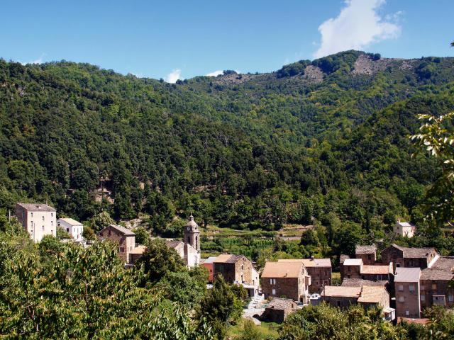 Bustanico (Corsica) - Vue du village