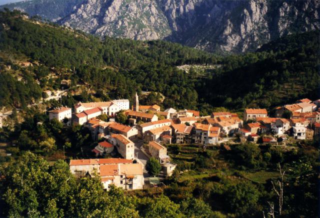 The town of Ghisoni, Corse, France.
