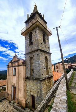 San-Gavino-di-Fiumorbo, Fiumorbo (Haute-Corse) - Vue de l'église Saint-Antoine Abbé