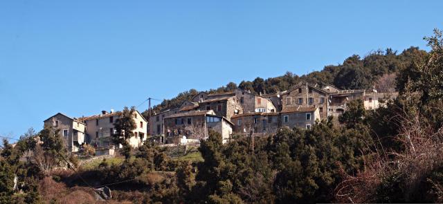Bisinchi, Rustinu (Corse) - Vue du bas du village