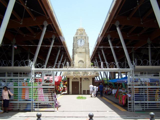 View of the Marché aux Épices at Basse-Terre, Guadeloupe.