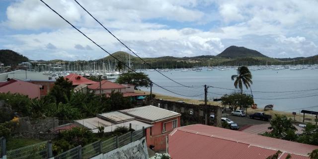 Vue depuis le parvis de l'église Saint-Étienne, le Marin, Martinique