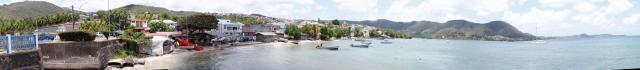 Panorama de la côte à Sainte Luce en Martinique (département d'Outre-Mer Français)