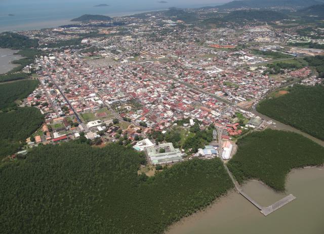 Aerial view of Cayenne from a Cessna 172