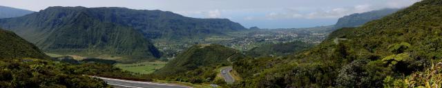 Panorama de la plaine des palmistes vue du col de bellevue - RN3