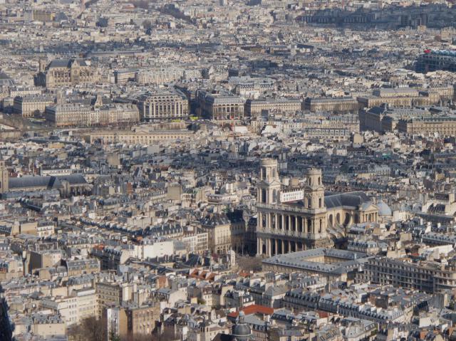 Saint-Sulpice, Île de la Cité, Quai de la Mégisserie, Saint-Eustache depuis la Tour Montparnasse.