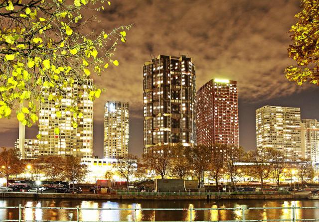 Front de Seine aux feuilles vertes