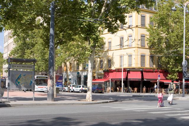 place de la Croix Rousse, Lyon, France.