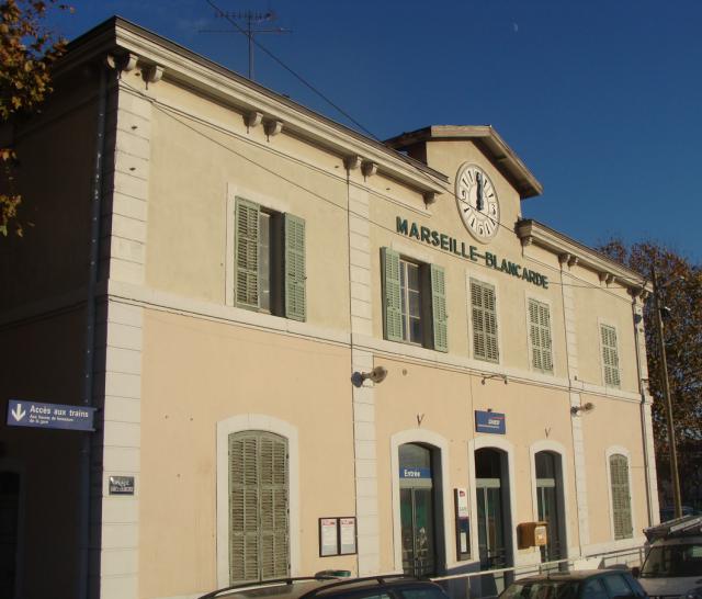 Gare de la Blancarde : la façade côté rue.
