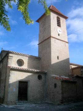 L'église de Lasserre-de-Prouille (Aude, France).