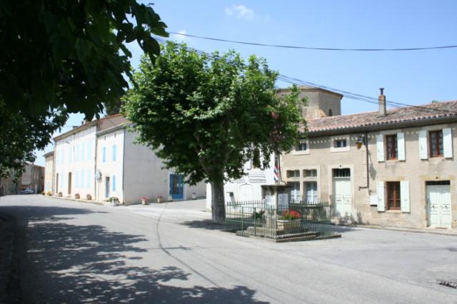This is a photo along rue principal in the centre of the village of Airoux