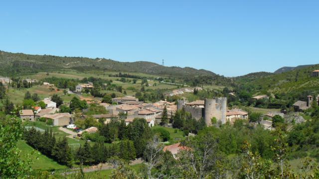 Vue de Villerouge-Termenes, Aude, France