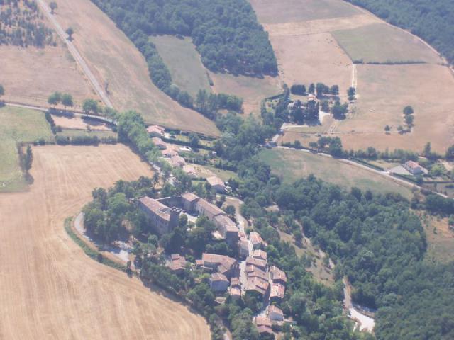 Vue aérienne de La Pomarède