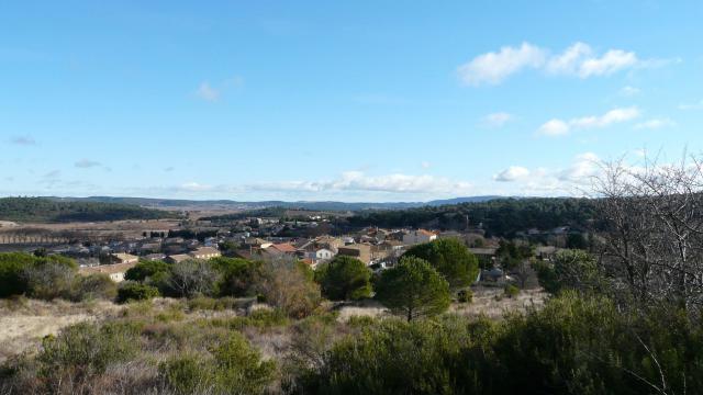 Vue du village de Boutenac dans le département de l'Aude en France