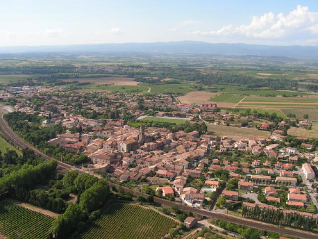 Vue aérienne de Capendu