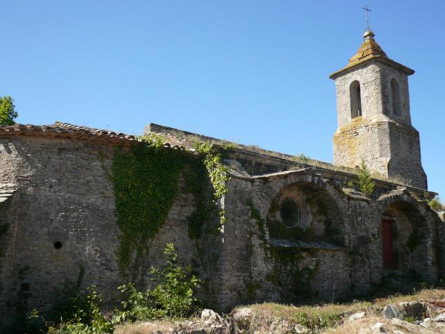 Eglise Saint-Pierre-es-Liens à Villarlong (et non Notre-Dame-de-la-Lauze) à Villarzel-Cabardès (Aude)