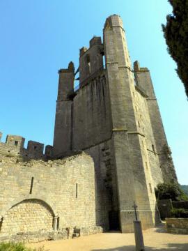 France, La Tour-Clocher de 42m du XVIème siècle de l'Abbaye Sainte-Marie