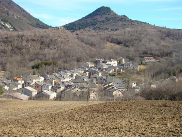 Vue sur Escouloubre Village, Aude