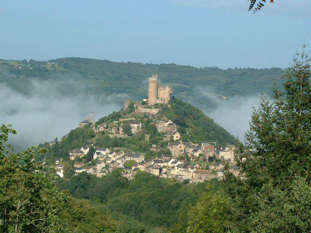View of Najac in the morning