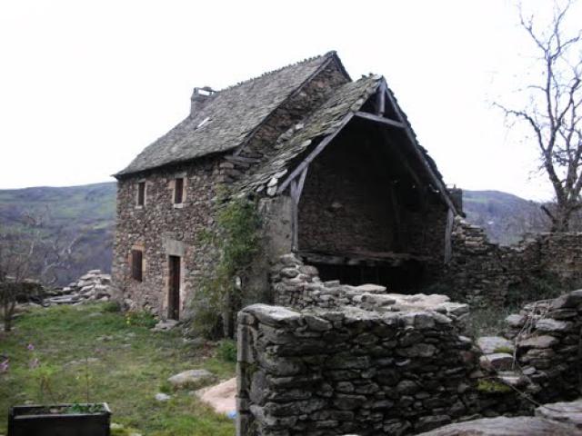 Aurelle, partially restored house