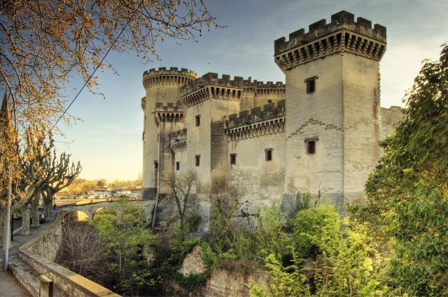 Tarascon Castle, also known as château du roi René, north-western aspect