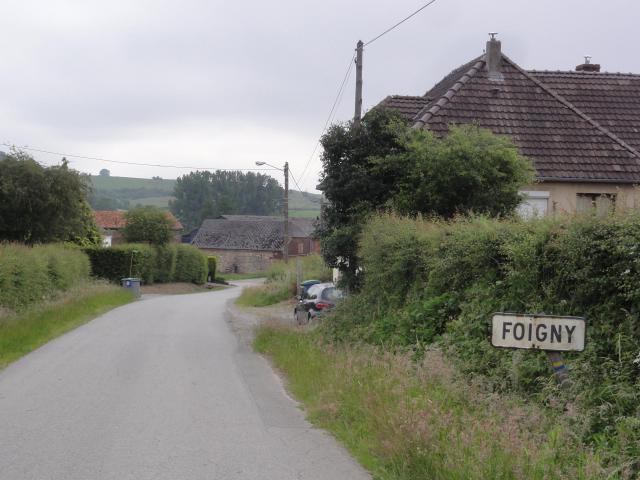 La Bouteille (Aisne) city limit sign Foigny