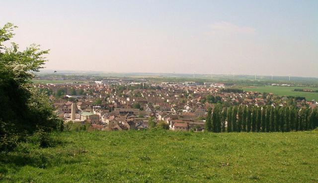 Vue sur la commune d'Argences (Calvados)