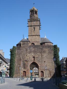 France, Calvados (14), Vire, Beffroi horloge