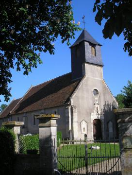 Saint-Ouen-du-Mesnil-Oger (Normandie, France). L'église Notre-Dame d'Héritot.